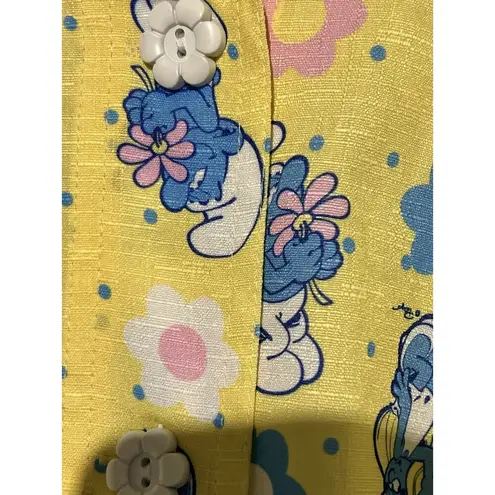 Unique Vintage  XS (2) Smurf Smurfette Skirt Movie Cartoon Retro 80s Pockets NWT