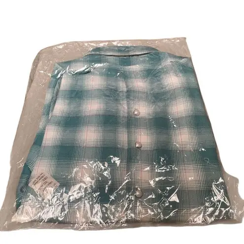 Dixxon Flannel Co Fria Pearl Snap Blue Plaid Shirt Womens Small Western Vixxon