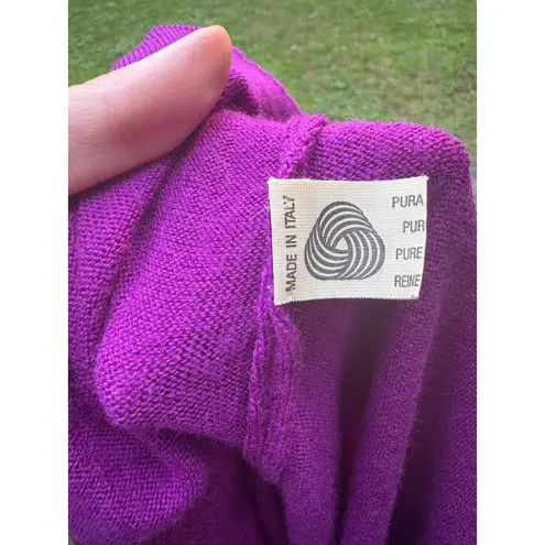 J. McLaughlin Purple Wool Sweater Crew Neck Long Sleeve Knit Top