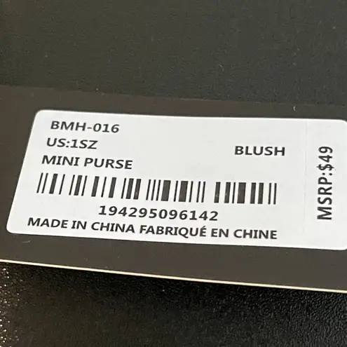 Badgley Mischka Mini Purse Shoulder Bag Charms/Keychain in Blush Pink - NWT