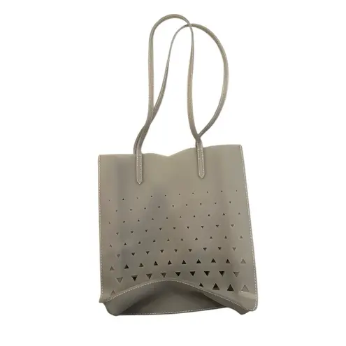 Eddie Borgo for Neiman Marcus matte jelly geometric tote bag Gray