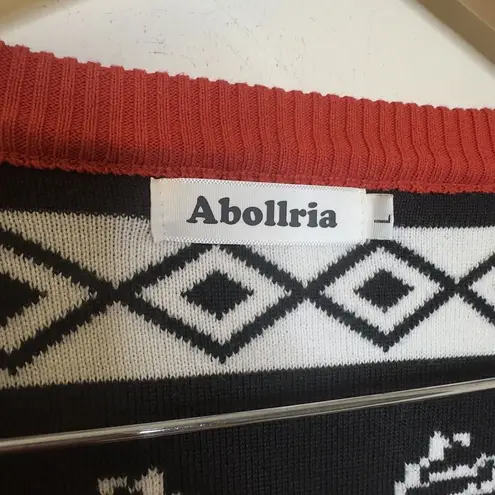 Merry Christmas Womens Cardigan Knit Sweater Holiday Long Sleeve Red Size Large