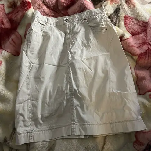 14 French Cuff khakis high waist knee skirt