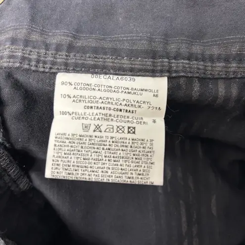 Diesel Vintage Black and Brown Skirt with leather on the side Size 31