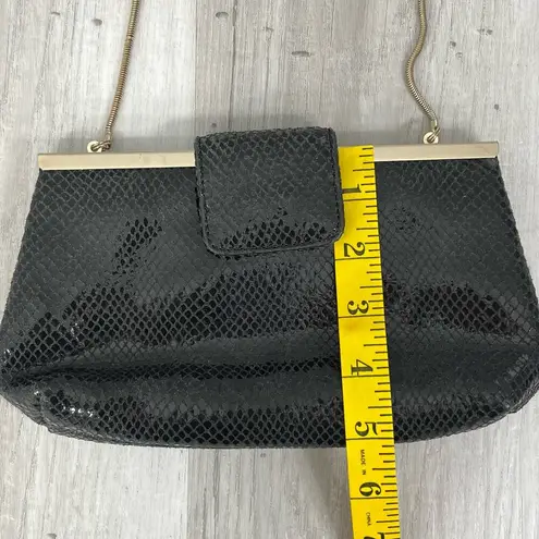 Banana Republic  Black Textured Evening Shoulder Clutch Bag