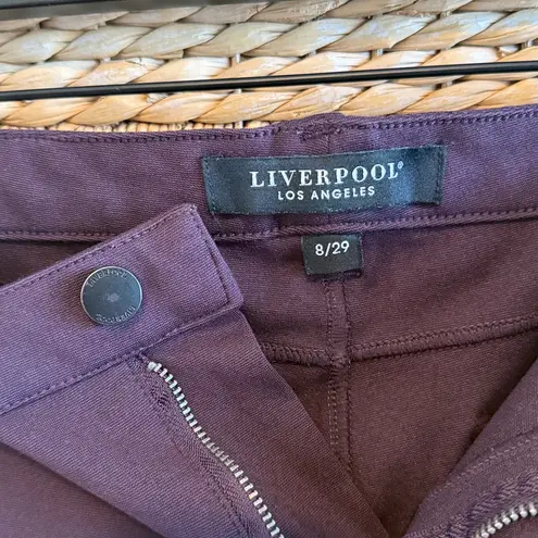Liverpool Jeans Company Liverpool Mid-Rise Madonna Aubergine Ponte Knit Jegging Legging Pants, 8 / 29