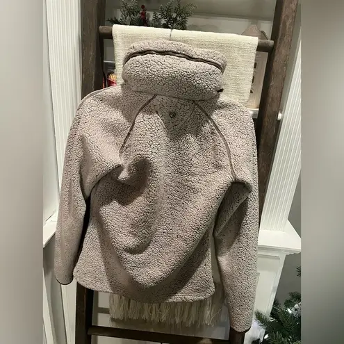Kuhl Sherpa Full Zip Jacket Fleece Sz S Oatmeal Color