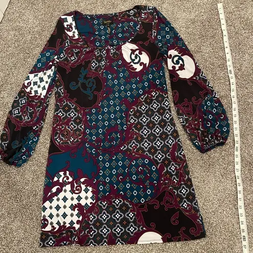 Laundry by Shelli Segal Women’s size 12  jewel tone printed dress