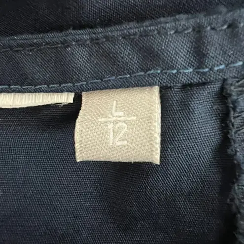 Womens Midi Dress Large Cotton Stretch Workwear Casual Career Modest Minimalist Blue