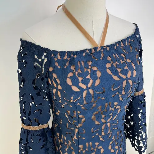 Alexia Admor Alexia Admore Off The Shoulder Lace Dress Navy Blue
