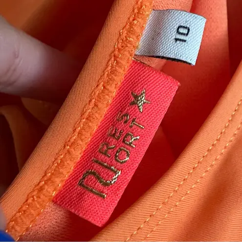 River Island Chain Detail Underwire One-piece Swimsuit Orange Sz. 10 UK / S US