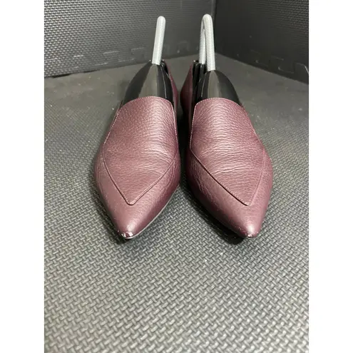 Everlane  Maroon Pointy Toe Loafer Leather‎ Flat Womens Shoes Size 7.5 - Image 2