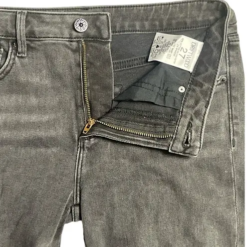 Driftwood Black Jackie Embroidered Stripe Skinny Jeans Size 27