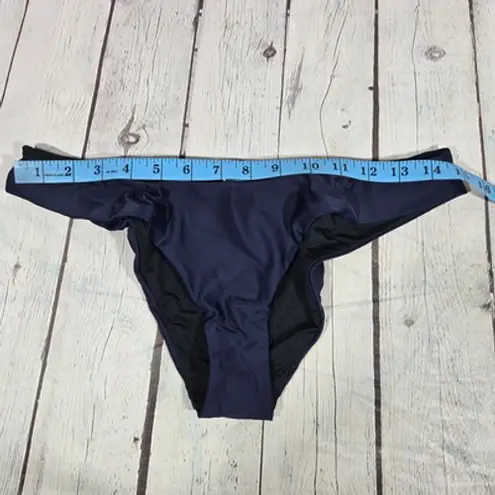 J.Crew  Curved-waist cheeky bikini bottom in Navy M‎ NWT