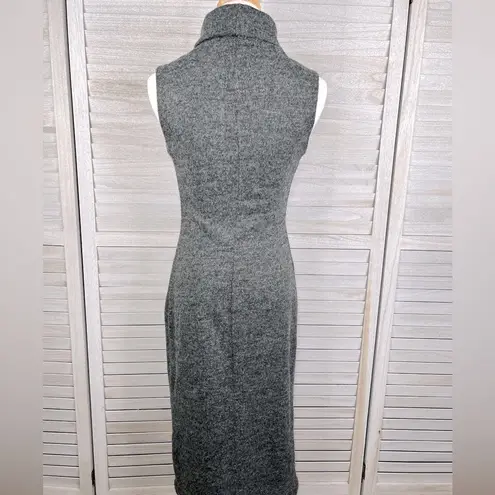 BACK TRACK CLOTHING Vintage Bodycon Sleeveless Sweater Dress Cowl Neck Gray