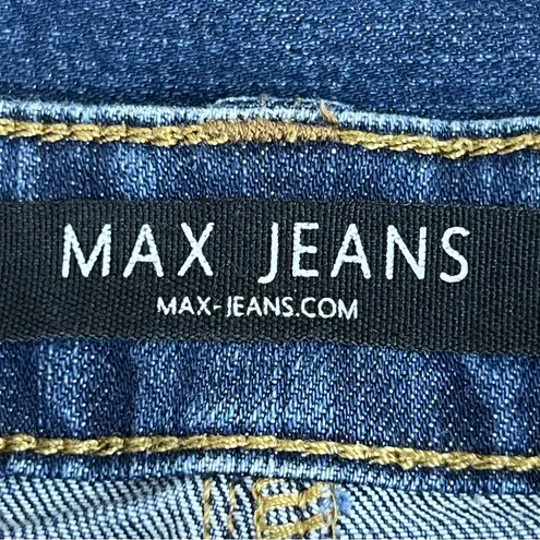 Max jeans Size 4 Skimmer Cropped 5 Pockets Belt Loops Dark Blue Wash Jea…