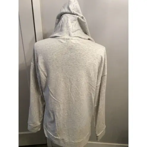 Victoria's Secret PINK Lace Front Hoodie Womens Size Medium M Gray