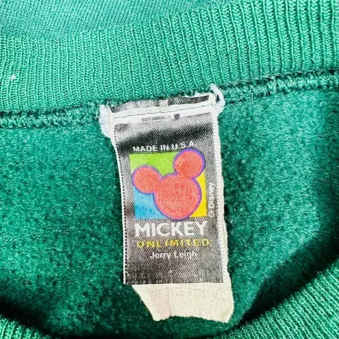 Mickey unlimited Vtg 90's Hip Hop Mickey Sweatshirt Green USA Made XL