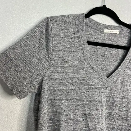 Marine layer NWOT  Re-Spun V-Neck Boyfriend Tee Gray T=Shirt Lightweight XL