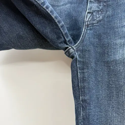 Mother Denim High Waisted Looker Jeans in Here Kitty, Kitty Glitter Racer Sz 25 Blue