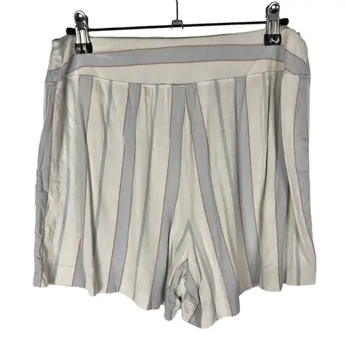 Soma Cool Nights White Blue Stripe Pajama Shorts M