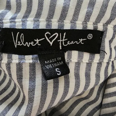 Velvet Heart Blue Striped Button-Down Blouse, Women's S