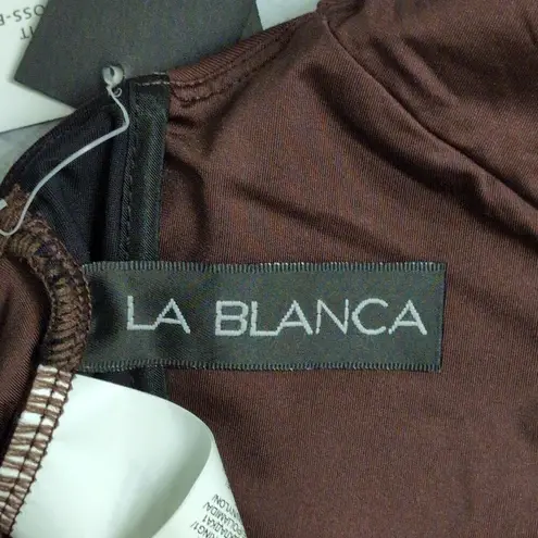 La Blanca Java (Brown) Island Goddess Underwire Twist Front Bra Top Size 8 New