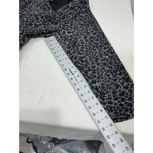 Womans Maggie Barnes For Catherines Leopard Print Long Sleeve Cardigan 3x Plus