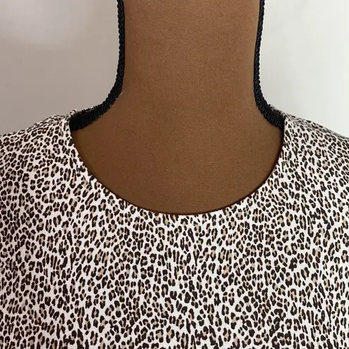Jenni Kayne leopard viscose t-shirt dress size L