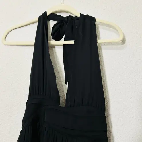 NEW Retrofête Zion Silk Chiffon Dress Bodysuit Lined Black Sz Large $595 Baddie