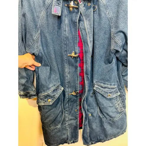 Current Seen Vintage Women’s Blue Denim Zip Chore Jean Barn Jacket Shacket sz L