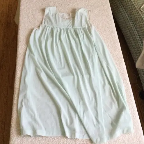 Vintage Lace Trim Embroidered Flowers Panel Nightgown Size 36