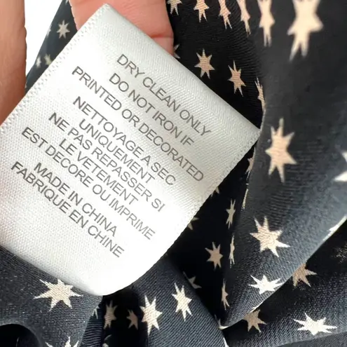 Equipment Silk Star Black White Button-Down Blouse Size Large