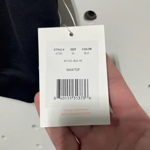 ANDIE NWT Maui Top Bikini Black Size M