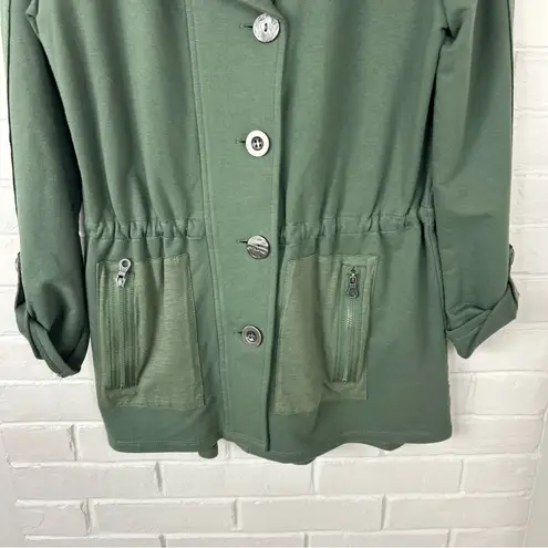 Neon Buddha Green Knit Button Front Jacket Size XS