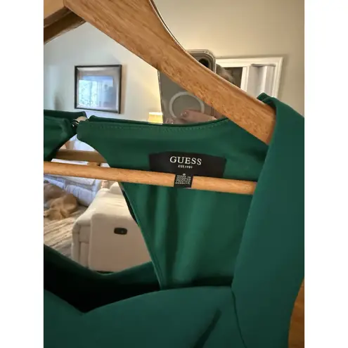 Marciano Chic Emerald Green Sheath Dress with Cutout Back Guess Size 8
