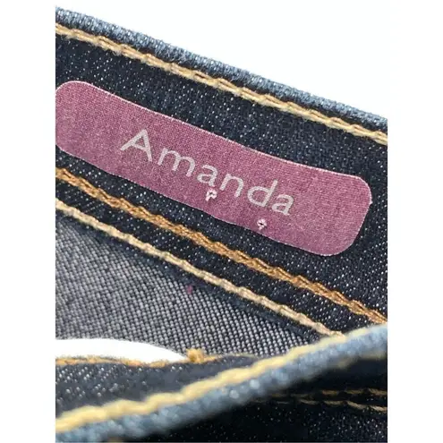 Gloria Vanderbilt Amanda Women's Straight Wide Leg Cotton Stretch Blue Size 16P