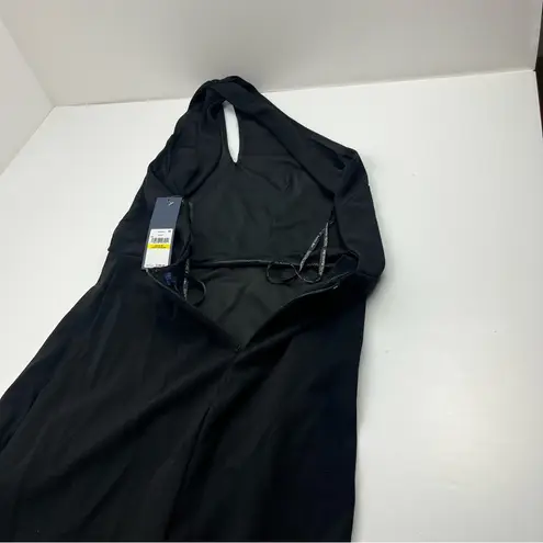 Rachel Roy Rachel One Shoulder Women Size Medium Black Dress Evening Wedding NEW