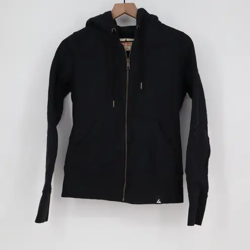 American Giant Sportswear Company Black Cotton Zip Up Hoodie Women's XS