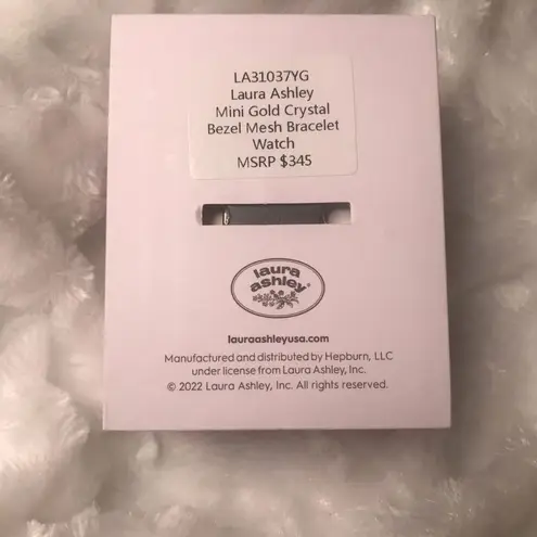 Laura Ashley NWT Mini Gold & Crystal Mesh Bracelet Watch