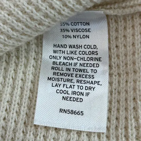 Treasure & Bond Off Shoulder Sweater Knit Top Cream XS