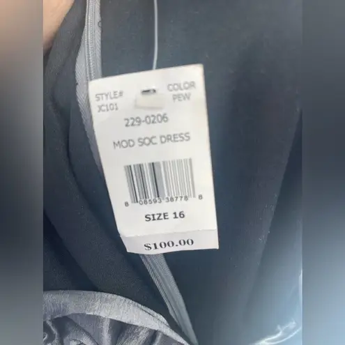 New DJ Jazz metallic silver dress size 16