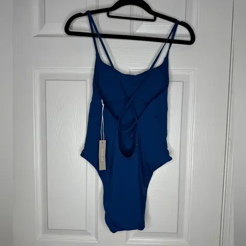 Everlane  NWT One String One Piece Adjustable Tie Bathing Suit Size Small Blue