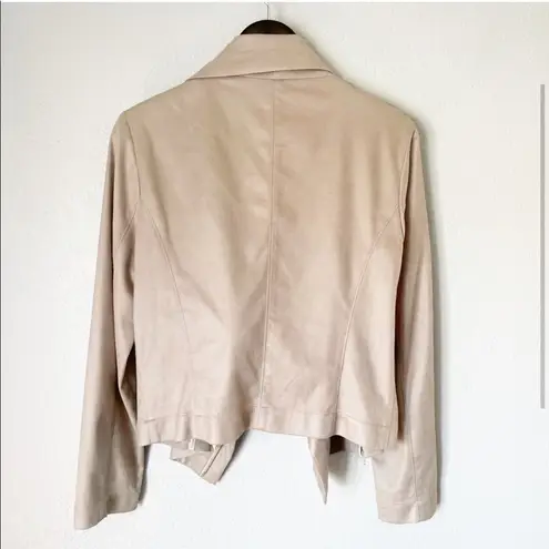 Lavender Brown Faux Suede Moto Jacket M