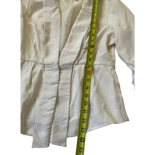 Elle Eggshell Collared Blazer Ruched Sleeve Women Size Small NWT | 11-8