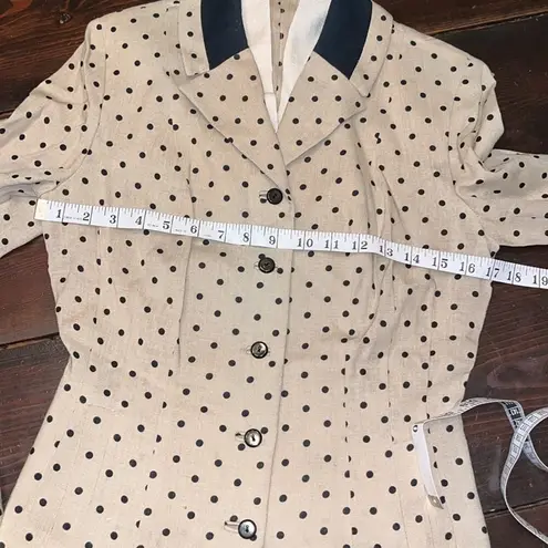 Vintage 50s 60s polka dot skirt and jacket / blouse • modest • suit • 70s •