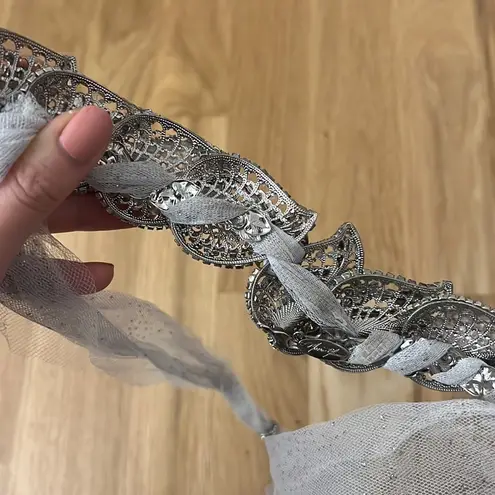 Maria elena headpiece crystal tulle tie headband