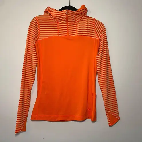 Mountain Hardwear Orange Hooded Running Hoodie Sweatshirt Women's size XS