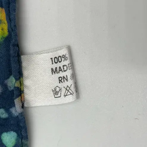 Batik Bandana Scarf Floral Paisley Blue Colorful Hippie Boho Unisex Cotton Artsy