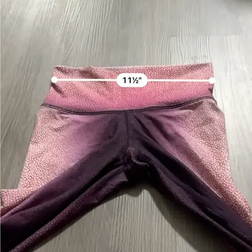 Niyama Sol Shagreen Barefoot Mid Rise Leggings in Peony Ombre Sz S Purple